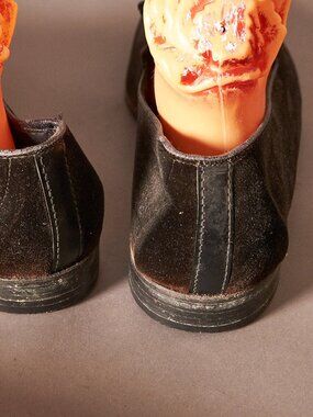 1970s Vintage Black Velvet Evans Men’s Dress Shoes